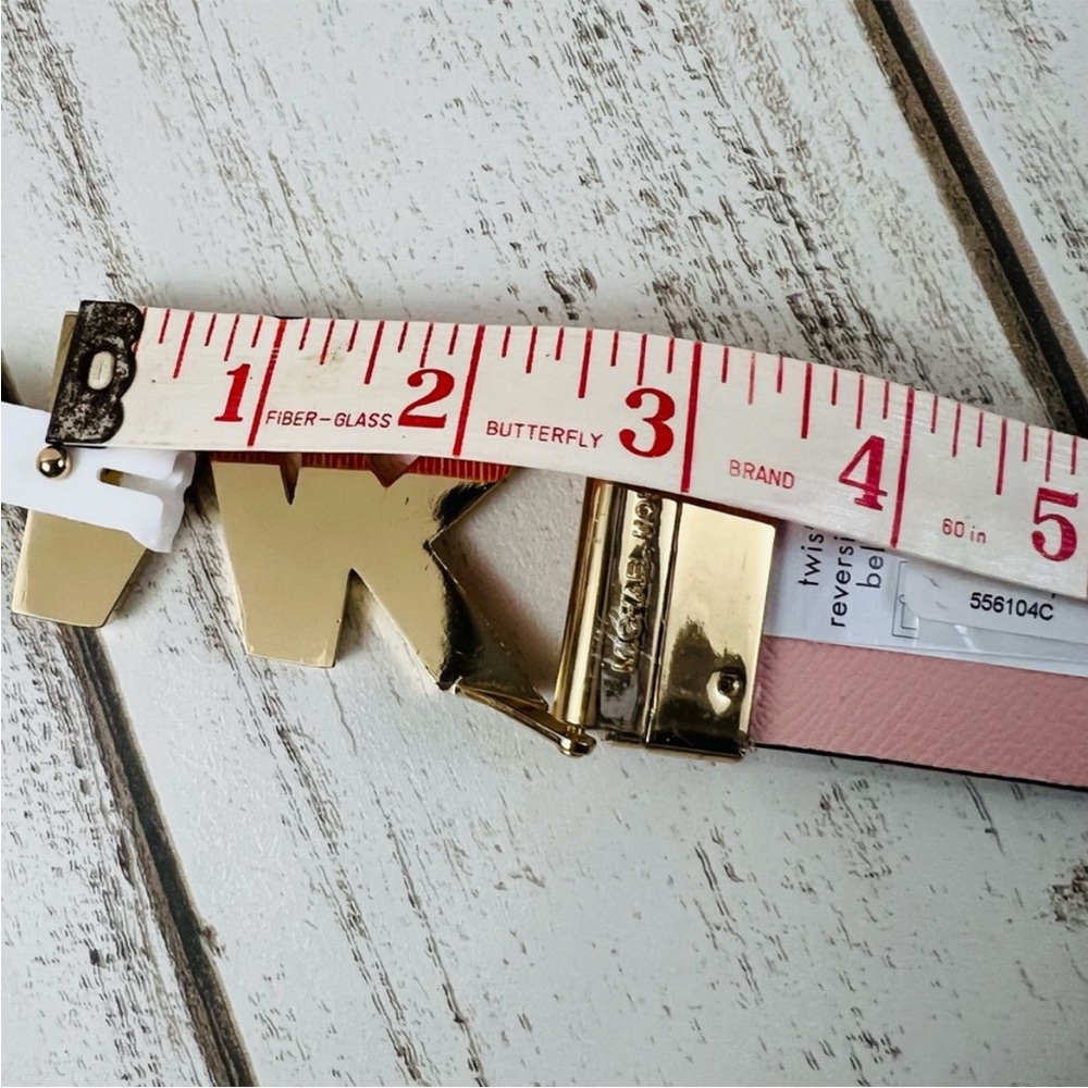 XL Michael Kors Women’s Twist Reversible Belt Brown Pink - Picture 8 of 9